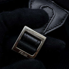 Load image into Gallery viewer, FENDI FF Jacquard Strike Backpack Black7VZ070 Canvas Leather
