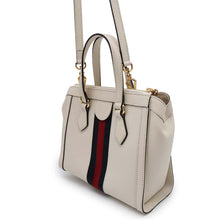 Load image into Gallery viewer, GUCCI Ophidia GGSmall Tote Bag White547551 Leather
