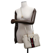 Load image into Gallery viewer, GUCCI Ophidia GGSmall Tote Bag White547551 Leather
