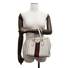 Load image into Gallery viewer, GUCCI Ophidia GGSmall Tote Bag White547551 Leather
