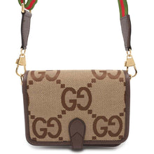 Load image into Gallery viewer, GUCCI Jumbo GG Shoulder Bag Brown699438 Canvas Leather
