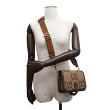 Load image into Gallery viewer, GUCCI Jumbo GG Shoulder Bag Brown699438 Canvas Leather
