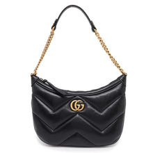 将图像加载到图库查看器中，GUCCI GG Marmont Small Shoulder Bag Black777263 Leather
