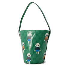 Load image into Gallery viewer, GUCCI GG Crystal Bucket Bag Children&#39;s Green752356 PVC Leather
