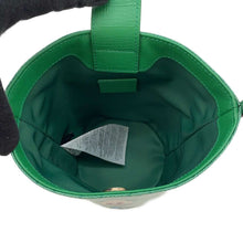 Load image into Gallery viewer, GUCCI GG Crystal Bucket Bag Children&#39;s Green752356 PVC Leather
