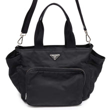 将图像加载到图库查看器中，PRADA Mothers bag Black1BG102 Nylon
