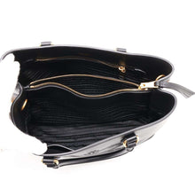 将图像加载到图库查看器中，PRADA Logo 2WAY Handbag Black1BA579 Leather
