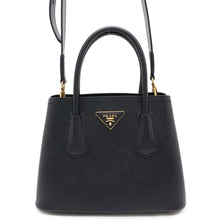 Load image into Gallery viewer, PRADA Doble 2WAY Handbag Black1BG443 Leather
