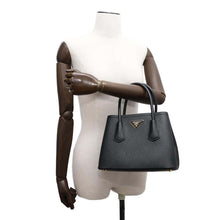 Load image into Gallery viewer, PRADA Doble 2WAY Handbag Black1BG443 Leather
