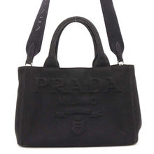 Load image into Gallery viewer, PRADA Canapa 2WAYTote Bag Black1BG439 Canvas
