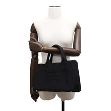 Load image into Gallery viewer, PRADA Canapa 2WAYTote Bag Black1BG439 Canvas
