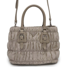 Load image into Gallery viewer, PRADA Gathered 2WAYHandbag BeigeBN2868 Nylon Leather
