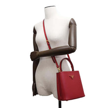 Load image into Gallery viewer, PRADA Panier 2WAYHandbag Red1BA217 Leather Size Small
