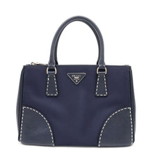 Load image into Gallery viewer, PRADA Canapa City Handbag NavyB1801K Nylon Leather
