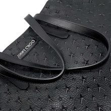 将图像加载到图库查看器中，JIMMY CHOO Sophia Star Embossed BlackSOFIAMEMG Leather Size M
