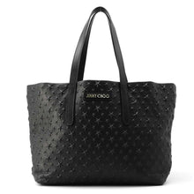 将图像加载到图库查看器中，JIMMY CHOO Sophia Star Embossed BlackSOFIAMEMG Leather Size M
