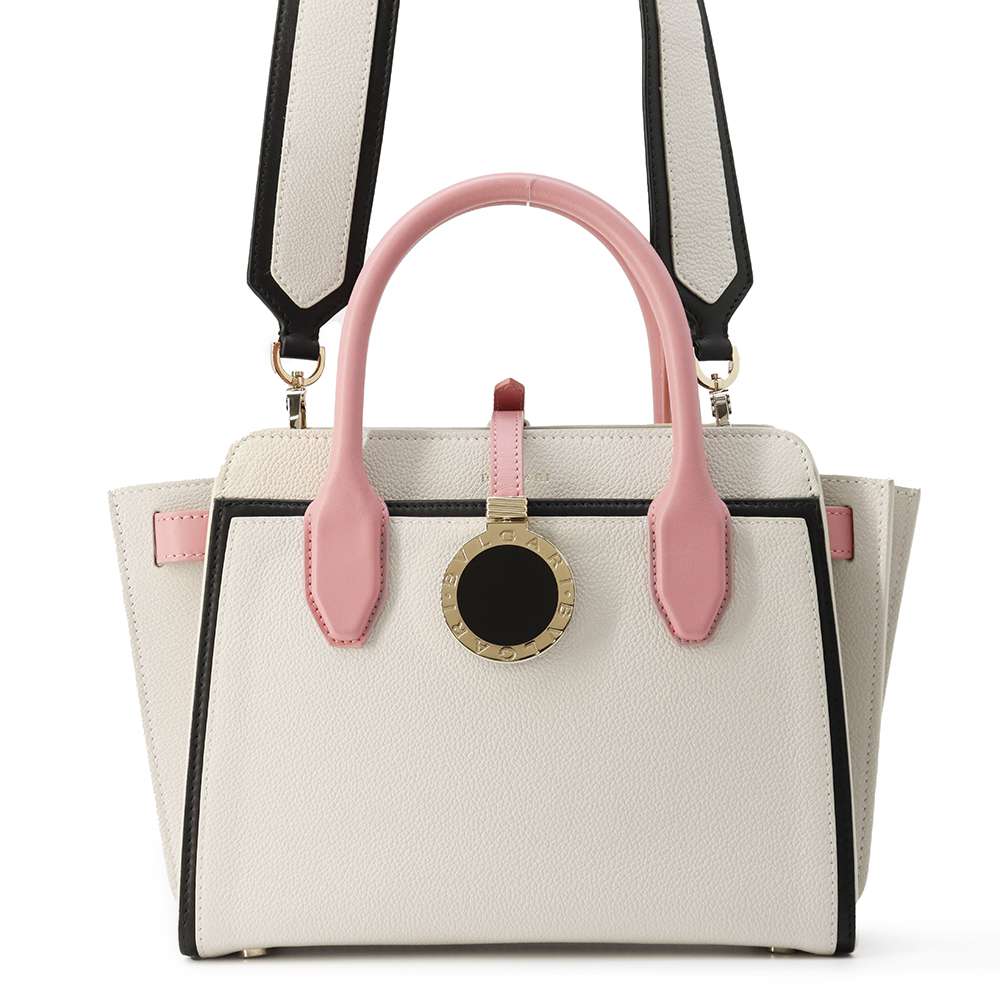 BVLGARI Alba 2wayBag White/Pink287999 Leather