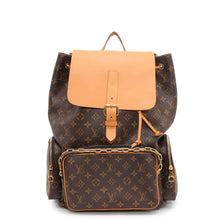 将图像加载到图库查看器中，LOUIS VUITTON Trio・Backpack BrownM44658 Monogram Leather
