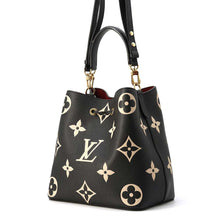 将图像加载到图库查看器中，LOUIS VUITTON Neonoe Noir/BeigeM45497 Bicolor Monogram Empreinte Leather Size MM
