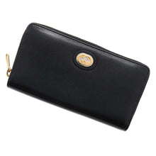 Load image into Gallery viewer, GUCCI Interlocking G Zip Around Long Cloth Black598543 Leather
