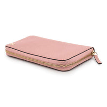 将图像加载到图库查看器中，GUCCI Interlocking G Zip Around Long Cloth Pink449347 Leather
