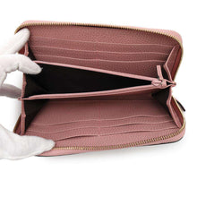 将图像加载到图库查看器中，GUCCI Interlocking G Zip Around Long Cloth Pink449347 Leather
