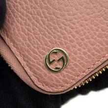 将图像加载到图库查看器中，GUCCI Interlocking G Zip Around Long Cloth Pink449347 Leather
