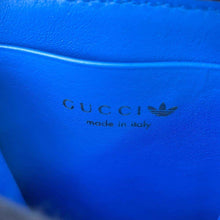 将图像加载到图库查看器中，GUCCI Multi-Coin purse &amp; card holder Adidas collaboration Blue721903 Leather
