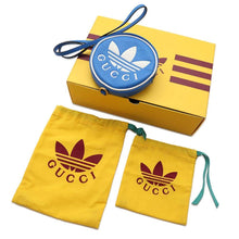 将图像加载到图库查看器中，GUCCI Multi-Coin purse &amp; card holder Adidas collaboration Blue721903 Leather
