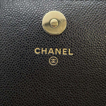 将图像加载到图库查看器中，CHANEL Matelasse Chain wallet BlackAP3745 Caviar Leather
