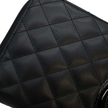 将图像加载到图库查看器中，CHANEL Cambon Line Zip Around Long Cloth BlackA48660 Lambskin
