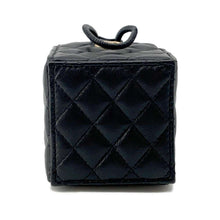 将图像加载到图库查看器中，CHANEL Matelasse MiniDrawstring Bag Square ChainShoulder Bag Black Lambskin
