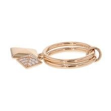 Load image into Gallery viewer, HERMES Crudo H2 Tassel Ring Size 50/#10 18K Pink Gold
