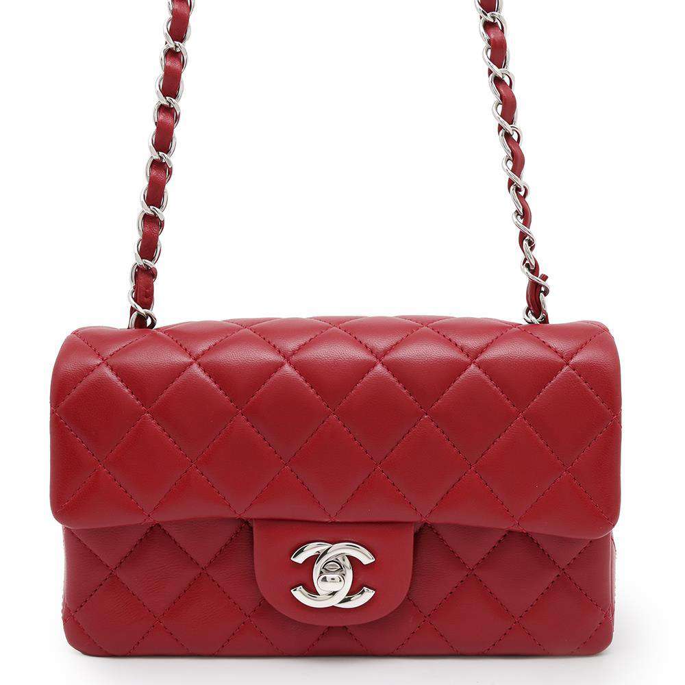 CHANEL Matelasse ChainShoulder Bag RedA69900 Lambskin Size 20