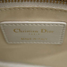 Load image into Gallery viewer, Dior Lady Dior 2WAYHandbag Ivory/Multicolor Satin Rhinestone Size Mini
