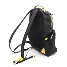 Load image into Gallery viewer, FENDI Pecan Backpack Black/Yellow7VZ053 Nylon Leather
