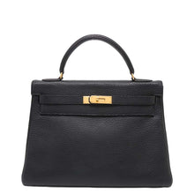 Load image into Gallery viewer, HERMES Kelly Retourne Black Ardennes Leather Size 32
