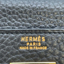 Load image into Gallery viewer, HERMES Kelly Retourne Black Ardennes Leather Size 32
