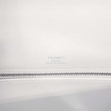 Load image into Gallery viewer, HERMES Kelly Sellier New White/Ecru Toile H Swift Leather Size 28
