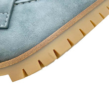 Load image into Gallery viewer, HERMES Foch heel loafers blue pinedo Suede Rubber Size 35
