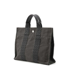 将图像加载到图库查看器中，HERMES Her Line Tote Gray Canvas Size PM
