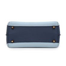 将图像加载到图库查看器中，MCM Shoulder Bag Light Blue/Blue Leather
