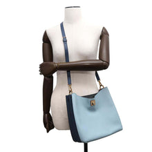 Load image into Gallery viewer, MCM Shoulder Bag Light Blue/Blue Leather
