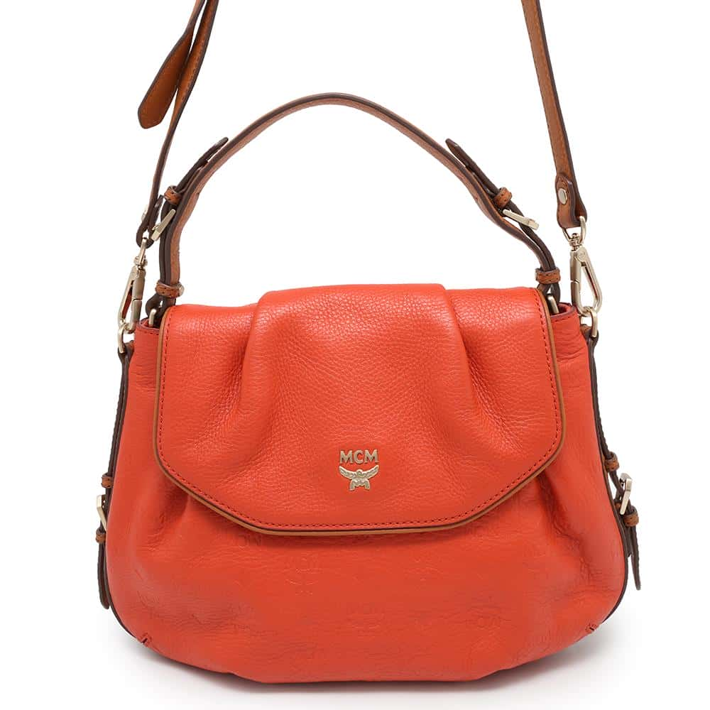 MCM 2WAYHandbag Orange Leather