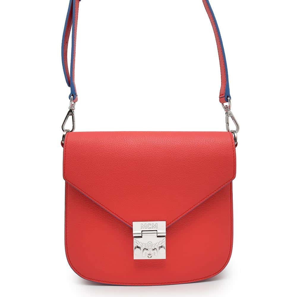 MCM Shoulder Bag Red/Blue Leather