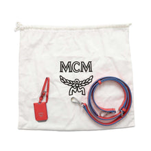 将图像加载到图库查看器中，MCM Shoulder Bag Red/Blue Leather
