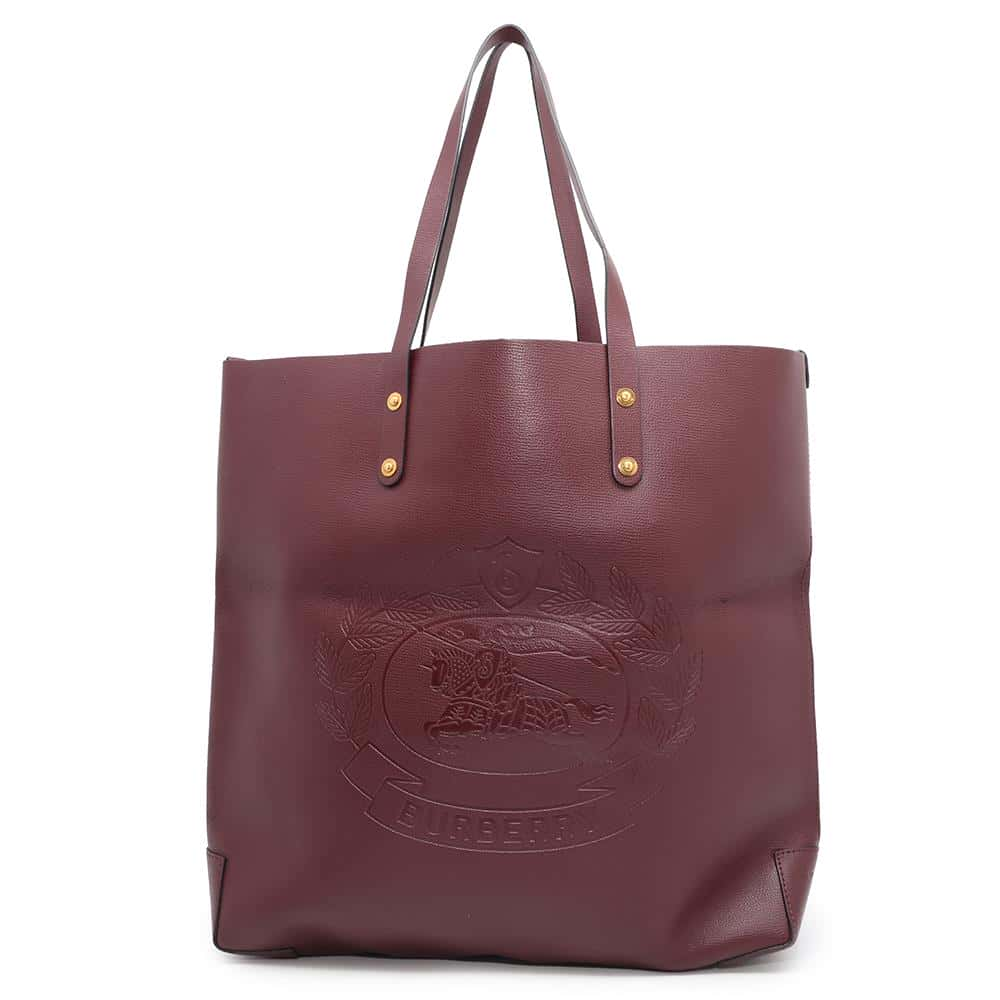 BURBERRY Crest Tote bold Leather