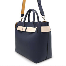 Load image into Gallery viewer, BURBERRY Belt 2WAY Tote Bag Navy/White8014099 Leather
