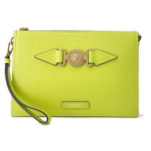 Load image into Gallery viewer, Gianni Versace Medusa Clutch Bag LimeYellowDP87631 Leather
