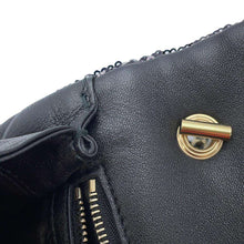 Load image into Gallery viewer, Ferragamo SequinsChainShoulder Bag BlackAU21/F013 Leather
